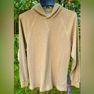 Aritzia Tna XXS Khaki Thermal Hoodie Women’s Oversized Tan Hooded Longsleeve 2XS